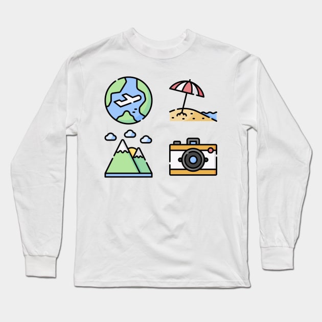 holiday, traveler, tourist, mountain, photographer, sea, mountain tees Long Sleeve T-Shirt by Kitsu Pod